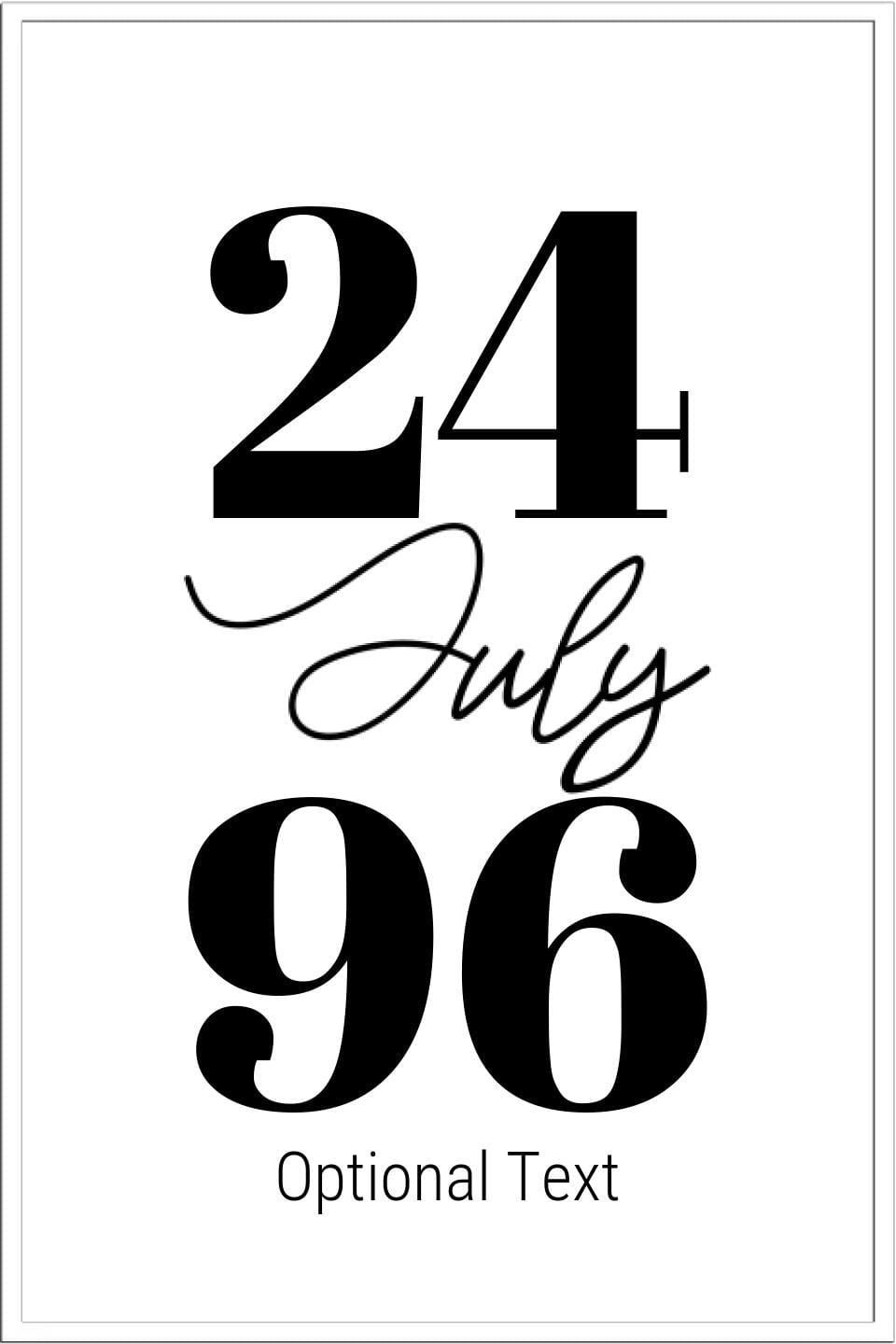 Personalised Date Framed Print